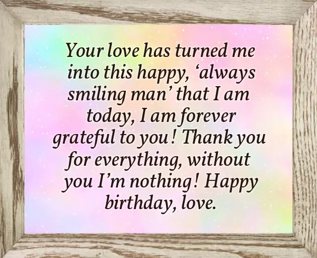 Happy Birthday From Husband To Wife