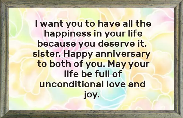Anniversary Quotes For Sister And Brother In Law
