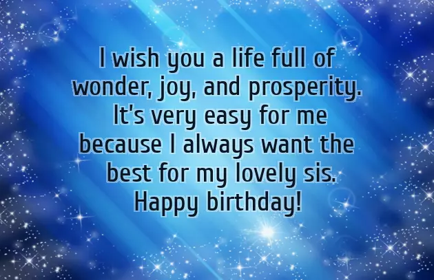 Birthday Wishes For My Loving Sister