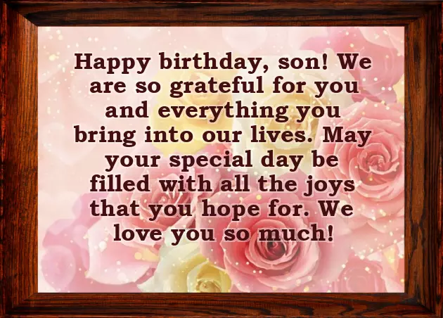 Birthday Wishes For Beloved Son