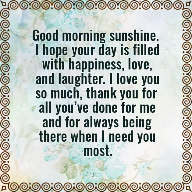 Sunday Wishes For My Love