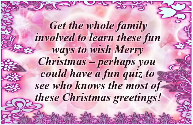 Christmas Wishes In Different Languages