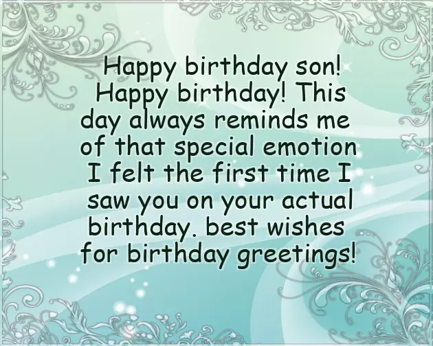 Birthday Wishes To A Son From Father