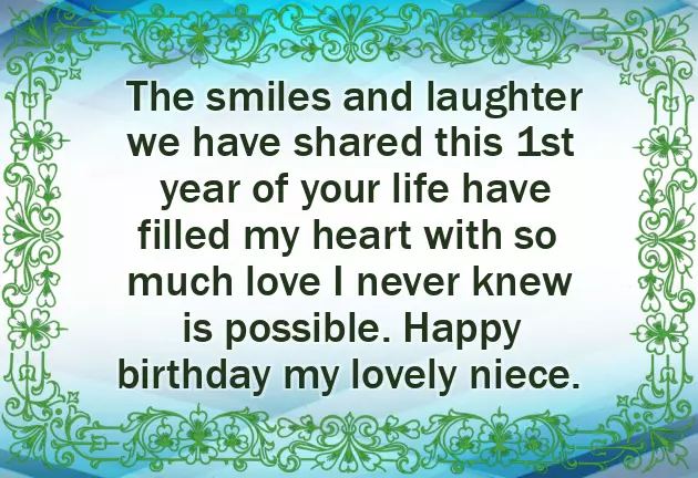 First Niece Birthday Wishes
