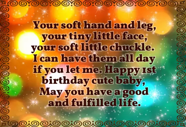 First Birthday Words For Son