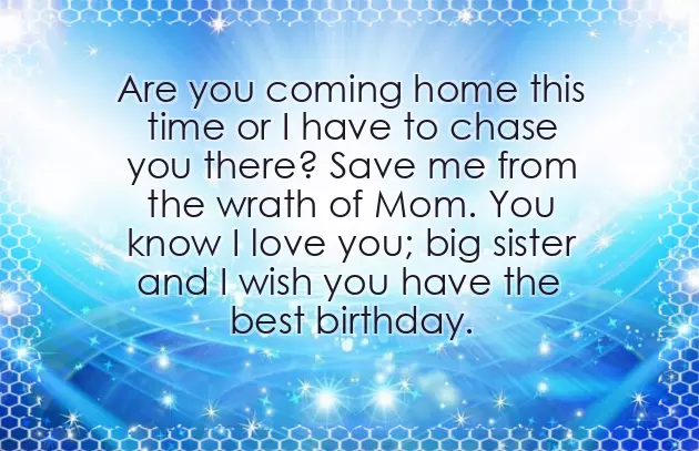 Birthday Message For Younger Sister