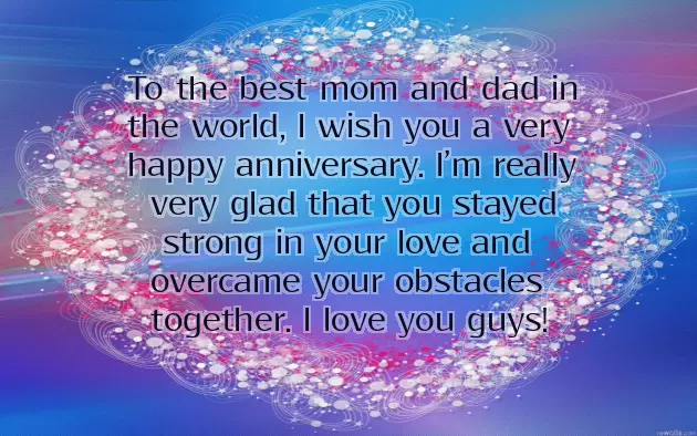 Wishes To Parents Wedding Anniversary