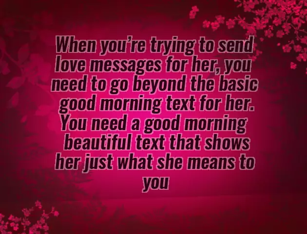 Short Morning Message For Her