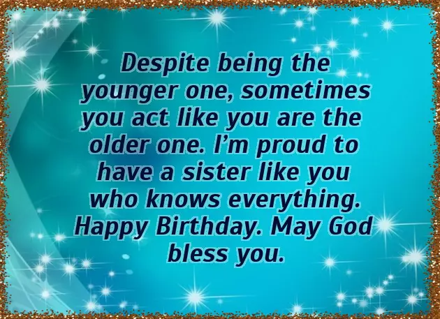 Birthday Wishes To My Elder Sister