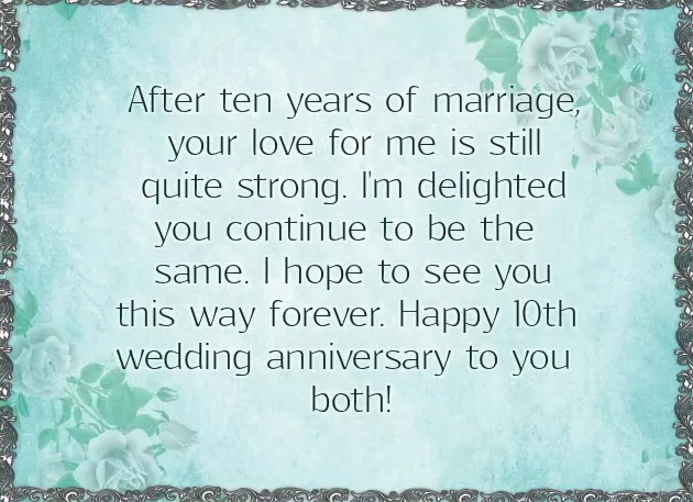 10Th Wedding Anniversary Wishes For Wife