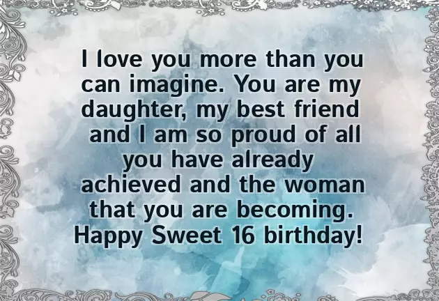 Sweet 16 Wishes For Daughter