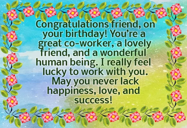 Funny Birthday Wishes For Coworker