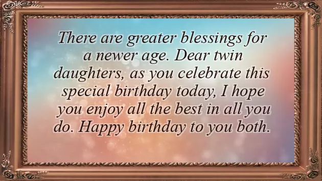 Happy Birthday To My Twin Daughters
