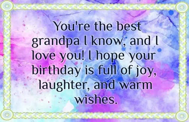 Birthday Greetings For Grandpa