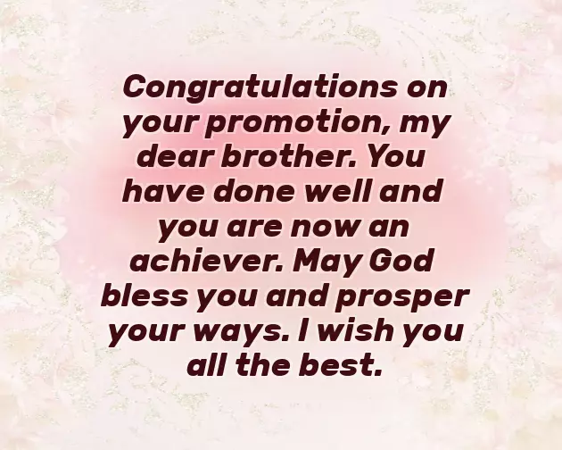 Promotion Wishes To Father