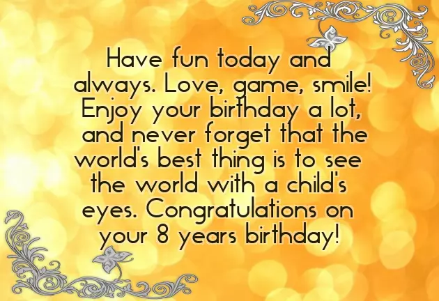 Birthday Quotes For 8 Year Old Daughter
