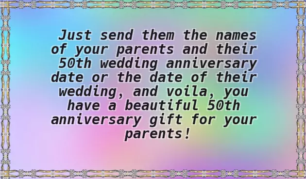 50Th Wedding Anniversary Gifts For Parents