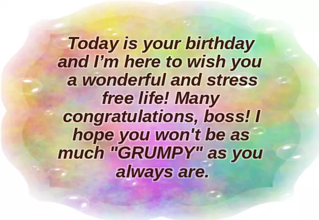 Funny Birthday Wishes For Your Boss