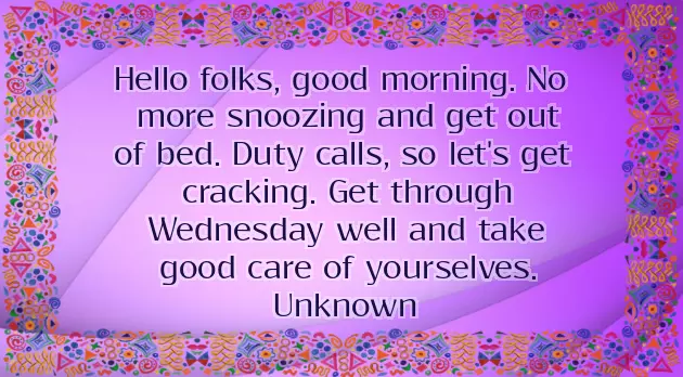 Happy Wednesday Good Morning