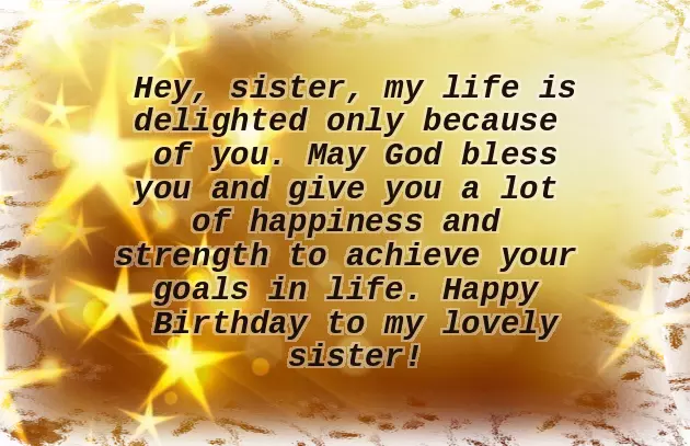 Birthday Wishes Cute Sister