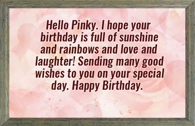 Happy Birthday Pinky
