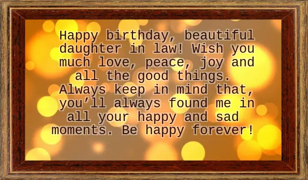 Happy Birthday For A Daughter In Law