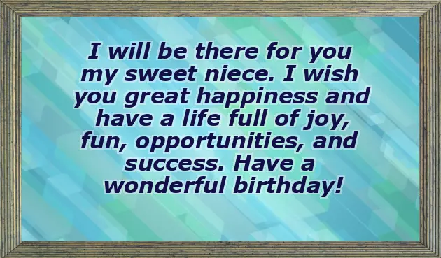 To My Beautiful Niece Happy Birthday