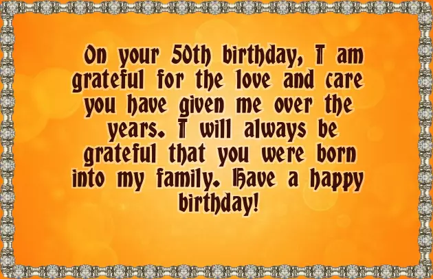 50Th Birthday Wishes For Sister