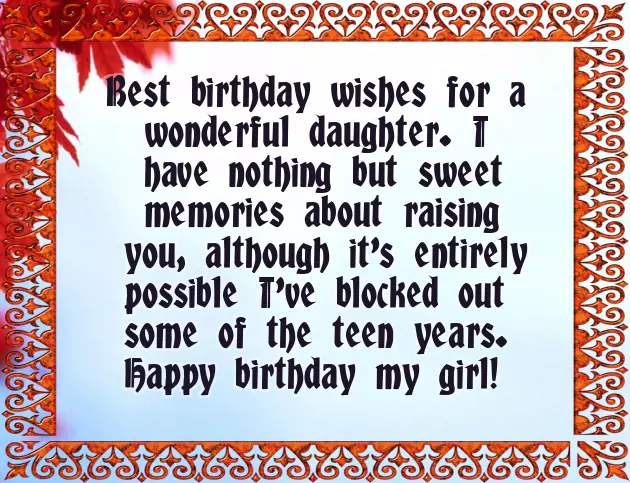 Birthday Wish Daughter