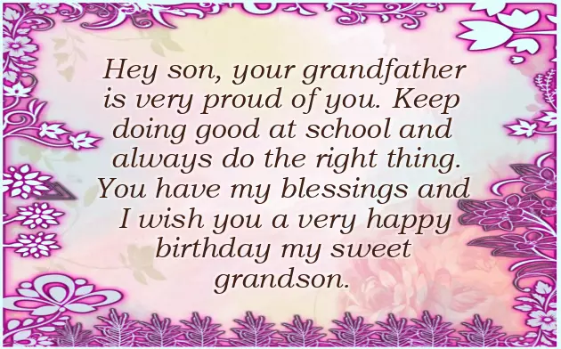 Greetings For Grandson Birthday