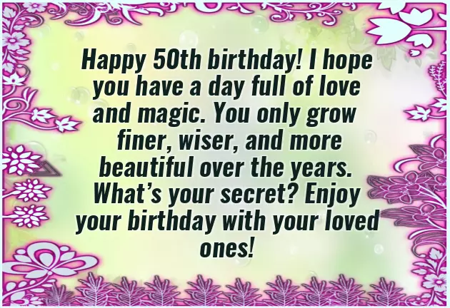 Congratulations On Your 50Th Birthday