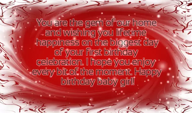 Best Wishes For 1 Year Baby Girl