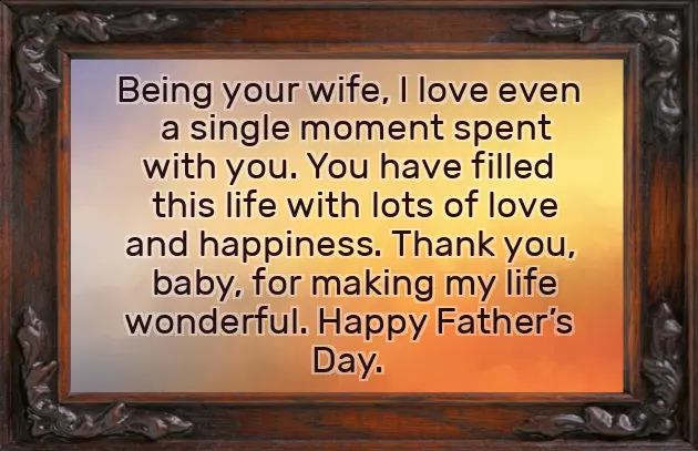 Fathers Day Greetings From Wife