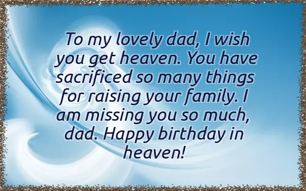 Birthday Quotes For Father In Heaven