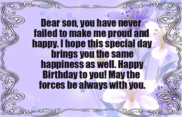 To Son Birthday Wishes