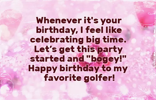 Birthday Wishes For A Golfer