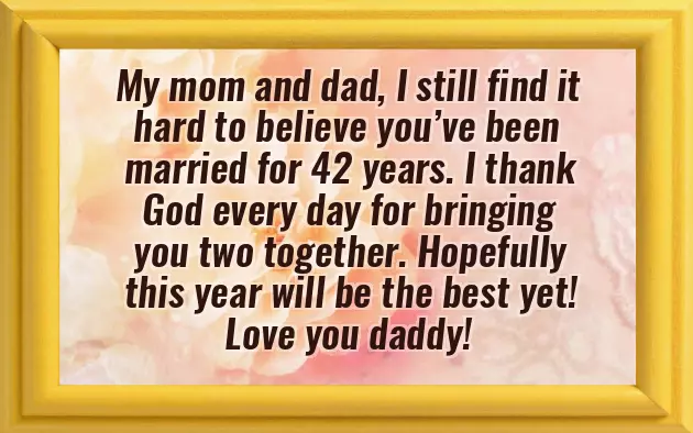 42Nd Wedding Anniversary