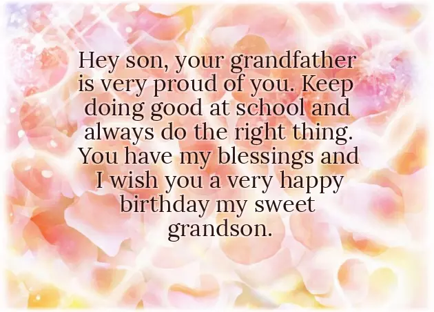 Happy Birthday To Grandson Wishes