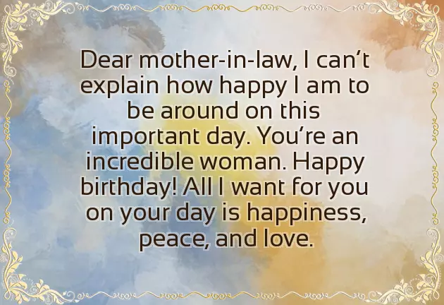 Birthday Wishes To Your Mother In Law