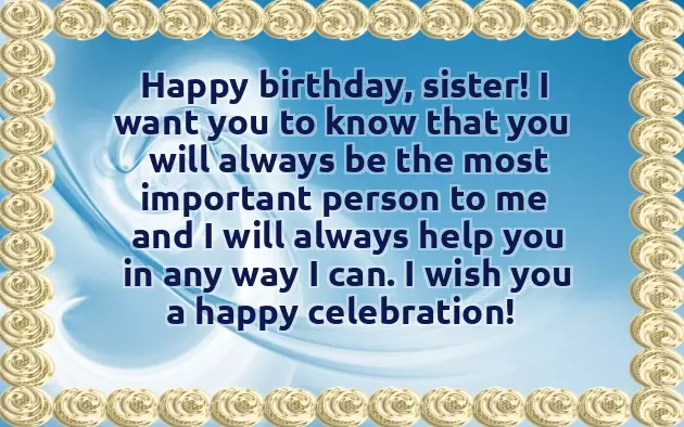 Simple Birthday Greetings For Sister
