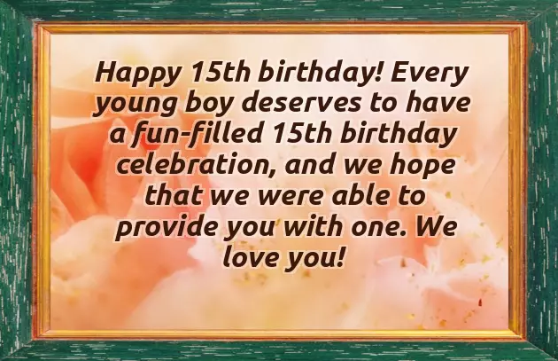 15Th Birthday Wishes For Nephew