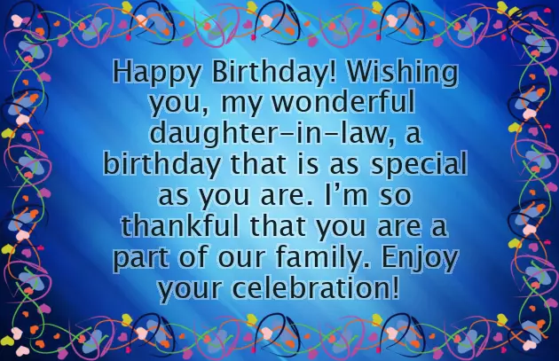 Daughter In Law Birthday Wishes Quotes