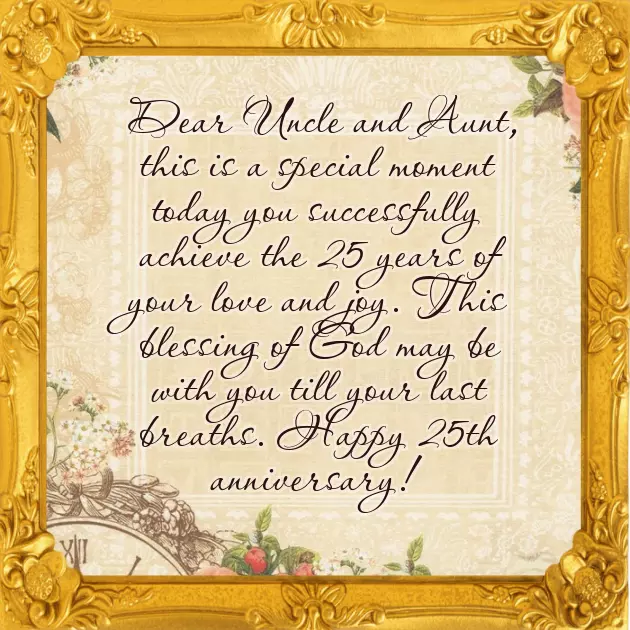 25Th Wedding Anniversary Message