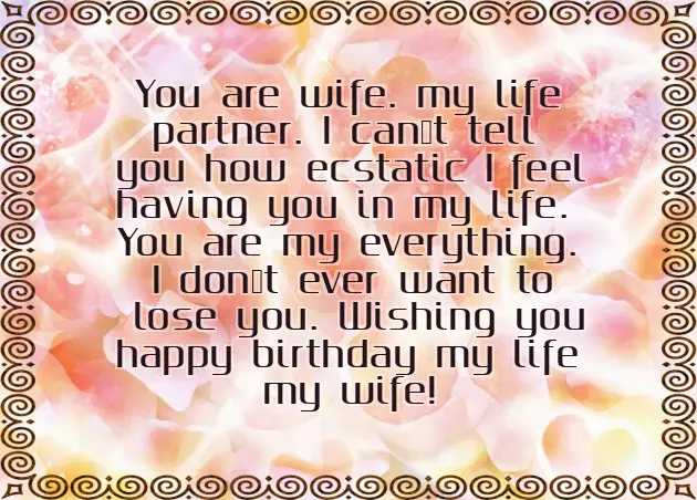 Long Distance Birthday Wishes For Wife