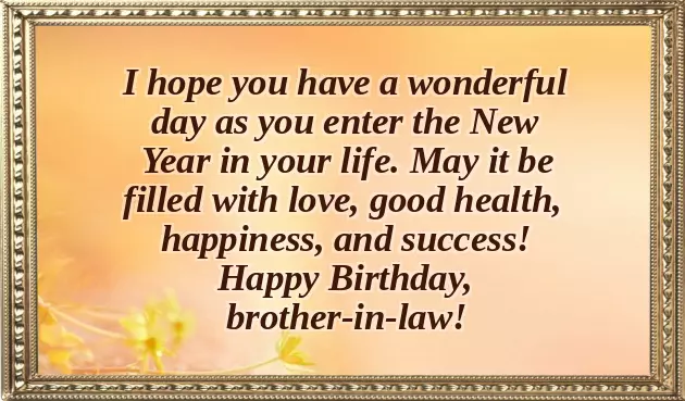 Birthday Greeting For Brother In Law