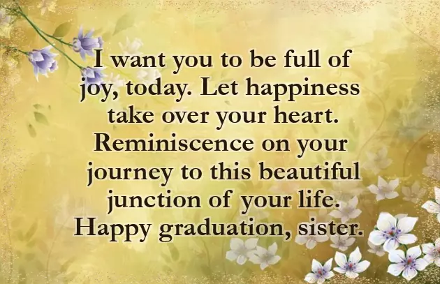 Sister Graduation Wishes