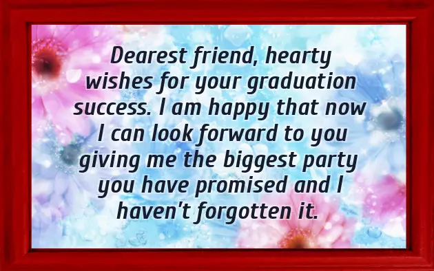 Graduation Letter To Friend Sample