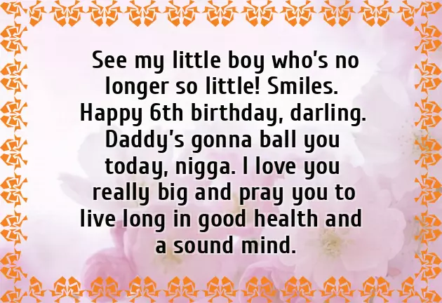 Nephew 6Th Birthday Wishes Nephew 6Th Birthday Wishes