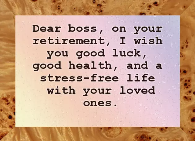 Retirement Wishes To Colleague