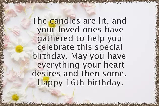 Birthday Wishes 16 Birthday Wishes 16